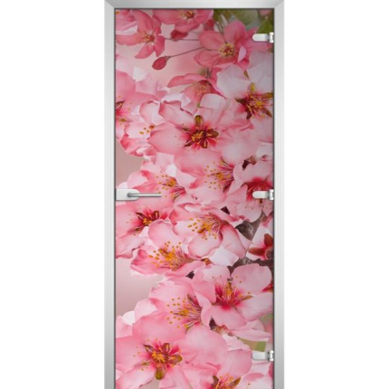 Стеклянная межкомнатная дверь FLOWERS-05