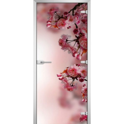 Стеклянная межкомнатная дверь FLOWERS-16