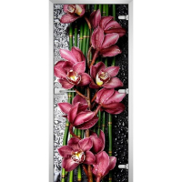 Стеклянная межкомнатная дверь FLOWERS-20