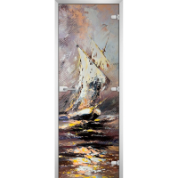Стеклянная межкомнатная дверь PAINTING-02