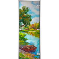 Стеклянная межкомнатная дверь PAINTING-03
