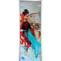 Стеклянная межкомнатная дверь PAINTING-06