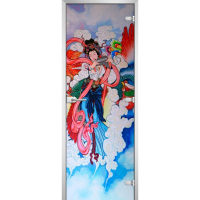 Стеклянная межкомнатная дверь PAINTING-07