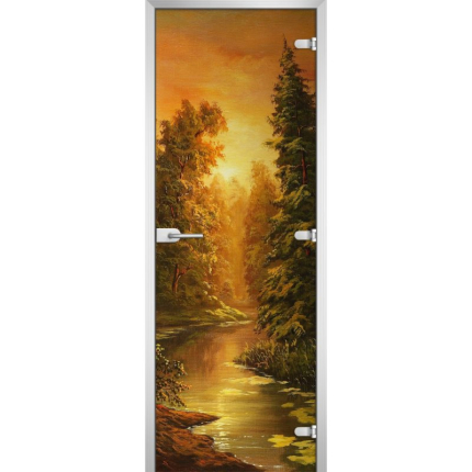 Стеклянная межкомнатная дверь PAINTING-10