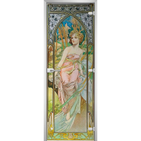 Стеклянная межкомнатная дверь PAINTING-13