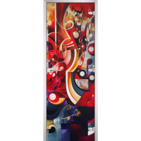 Стеклянная межкомнатная дверь PAINTING-19