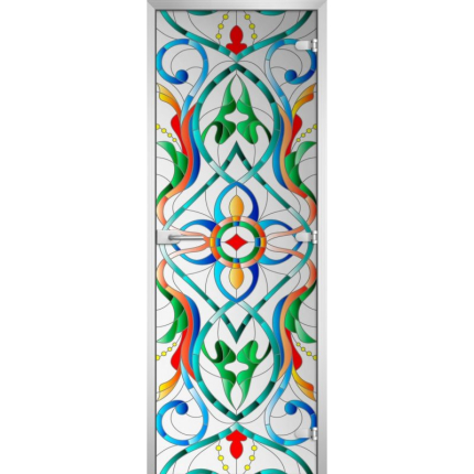 Стеклянная межкомнатная дверь STAINED GLASS-08