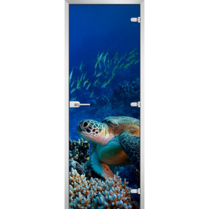 Стеклянная межкомнатная дверь UNDERWATER WORLD-03