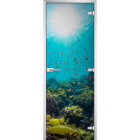 Стеклянная межкомнатная дверь UNDERWATER WORLD-06