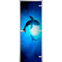 Стеклянная межкомнатная дверь UNDERWATER WORLD-08
