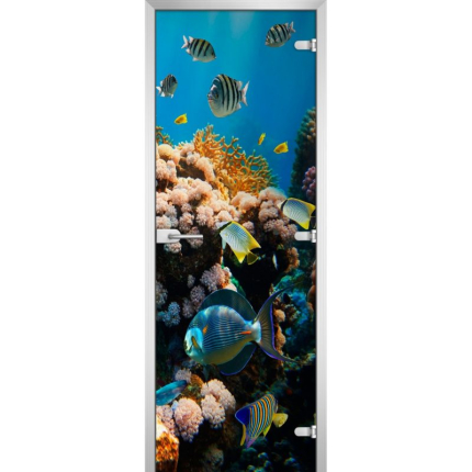 Стеклянная межкомнатная дверь UNDERWATER WORLD-14