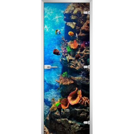 Стеклянная межкомнатная дверь UNDERWATER WORLD-15
