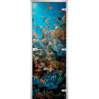 Стеклянная межкомнатная дверь UNDERWATER WORLD-16