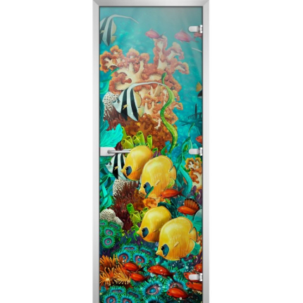Стеклянная межкомнатная дверь UNDERWATER WORLD-17