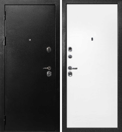 Входная дверь Protector С-1 Титан черный Invisible Белый грунт