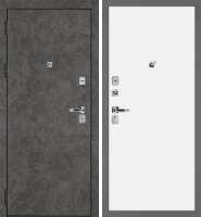 Входная дверь Protector Урбан-127 Бетон темный INVISIBLE Белый грунт