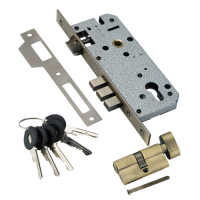Замок с секретным цилиндром LOCK 4585 5-60B D, бронза