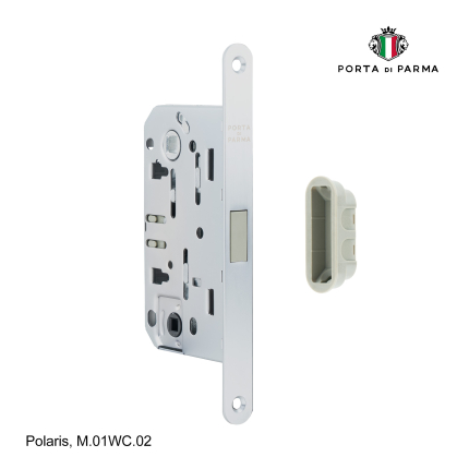 Защелка врезная магнитная под фиксатор PORTA DI PARMA Polaris Матовый хром M.01WC.02