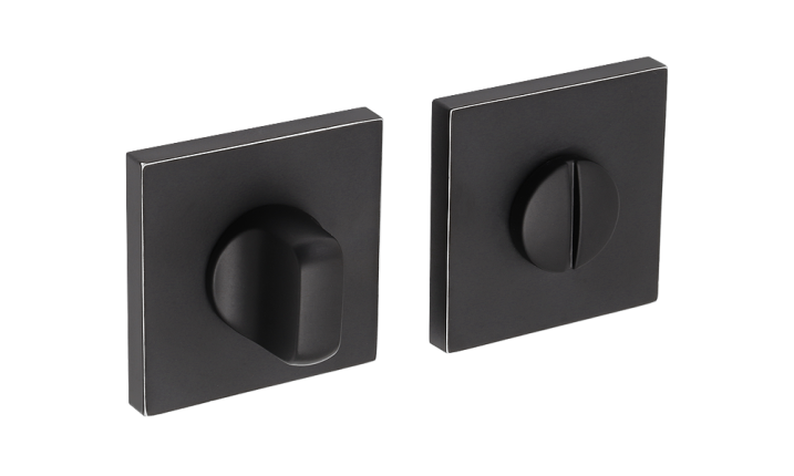 Завертка сантехническая Adden Bau WC SQ-003 BLACK / CHROME RIM черный, грань хром