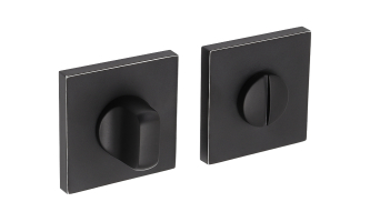 Завертка сантехническая Adden Bau WC SQ-003 BLACK / CHROME RIM черный, грань хром